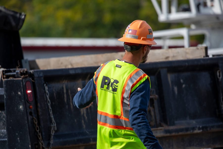 P&CG employee in vest